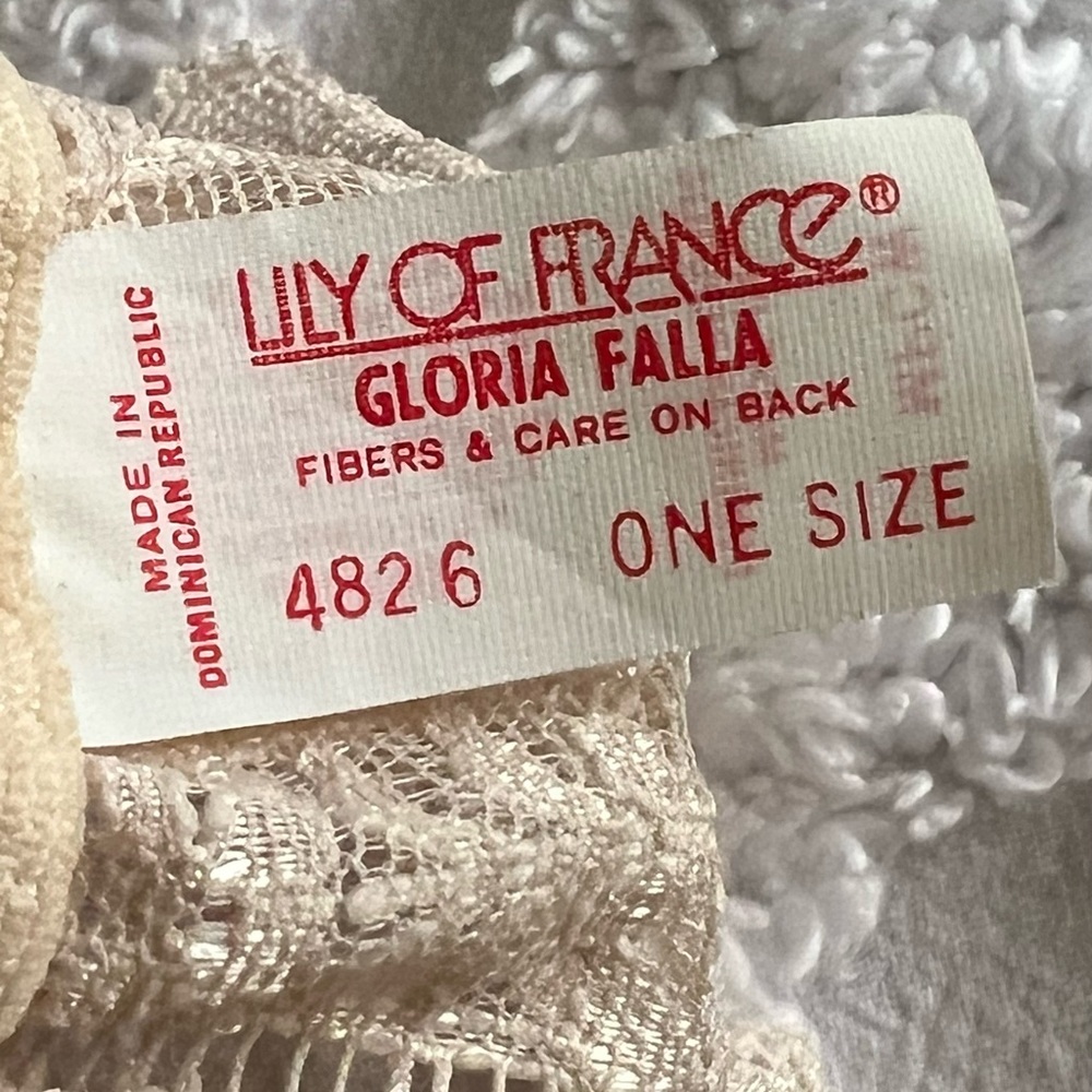 Lily of France Paris Nights Vintage Ivory Lace Garter Belt NWT - Picture 5 of 9